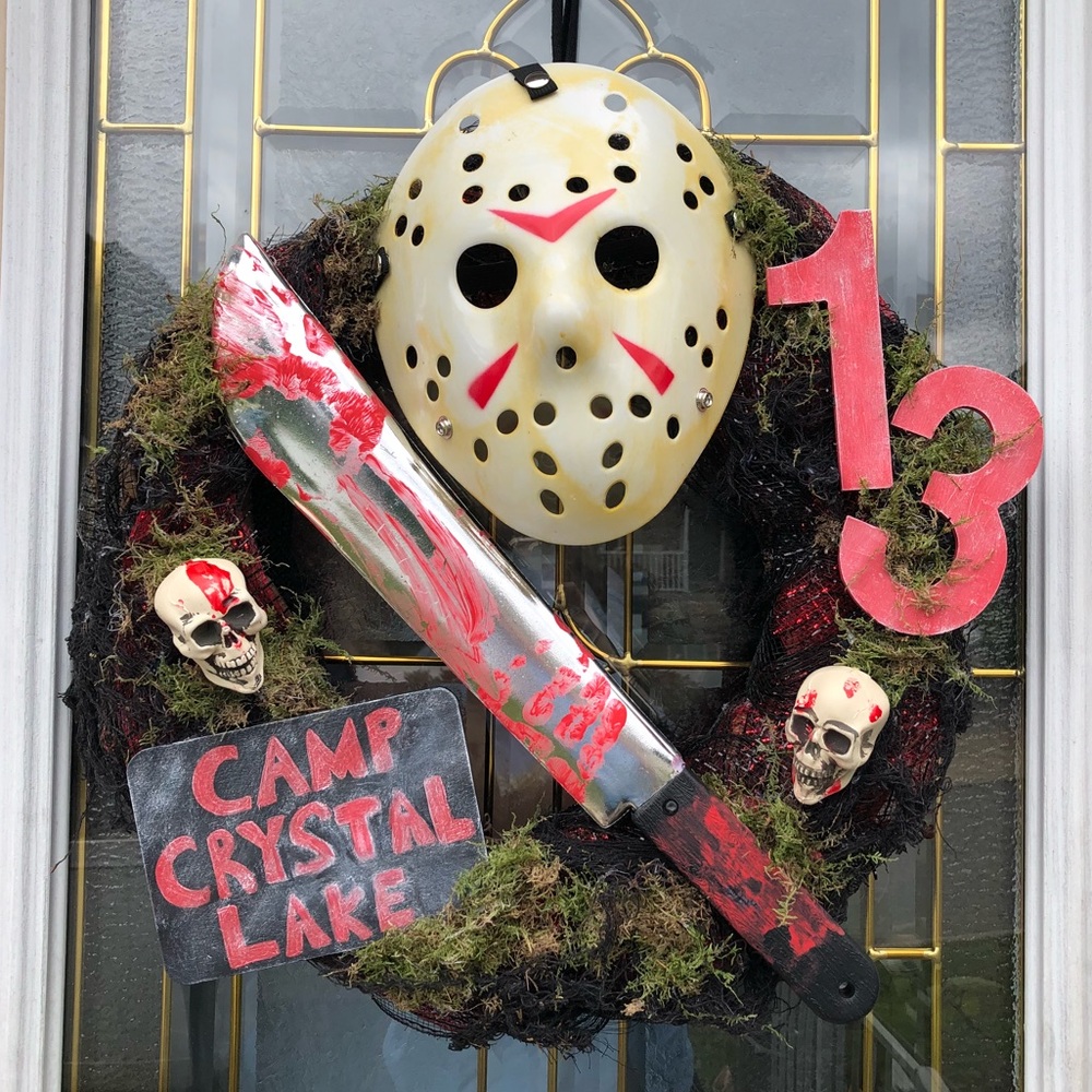 Jason Voorhees Friday the 13th Halloween Wreath